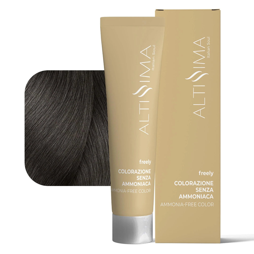 Altissima Freely βαφή μαλλιών χωρίς αμμωνία 5.0 Καστανό Ανοιχτό Βαθύ 100ml σωληνάριο και κουτί