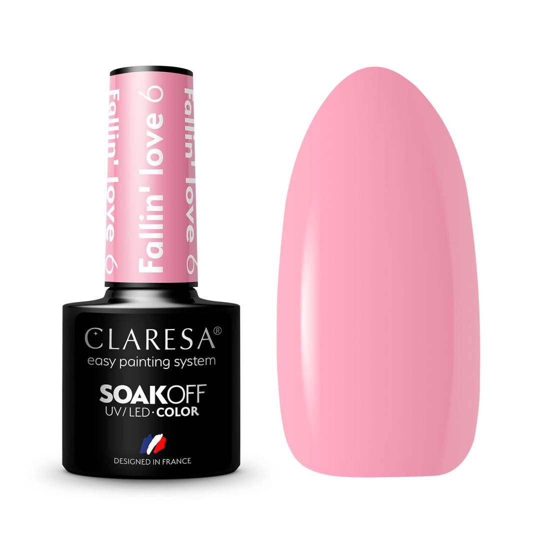 Claresa Fall in Love 6 5ml ημιμόνιμο βερνίκι νυχιών σε ζωηρή candy ροζ απόχρωση με κρεμώδες φινίρισμα.