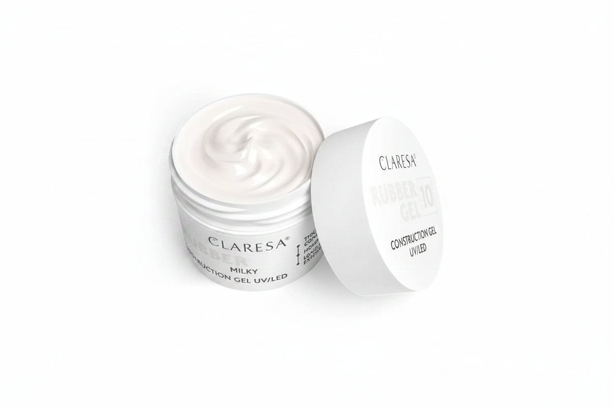 Claresa Rubber Gel 10 Milky Builder Gel 12gr UV/LED - Επαγγελματικό gel χτισίματος νυχιών