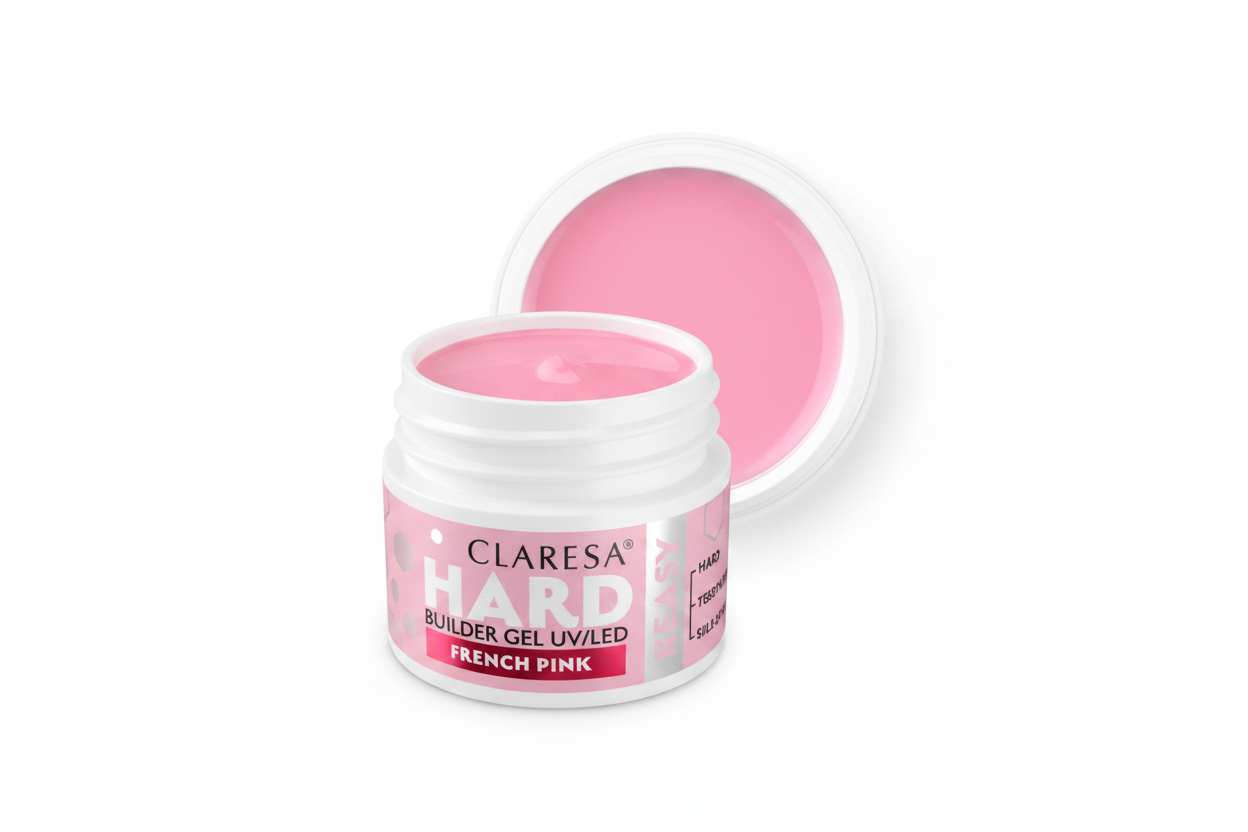 Claresa Hard&Easy Gel French Pink Builder Gel 12gr UV/LED - Επαγγελματικό Hard Gel χτισίματος νυχιών