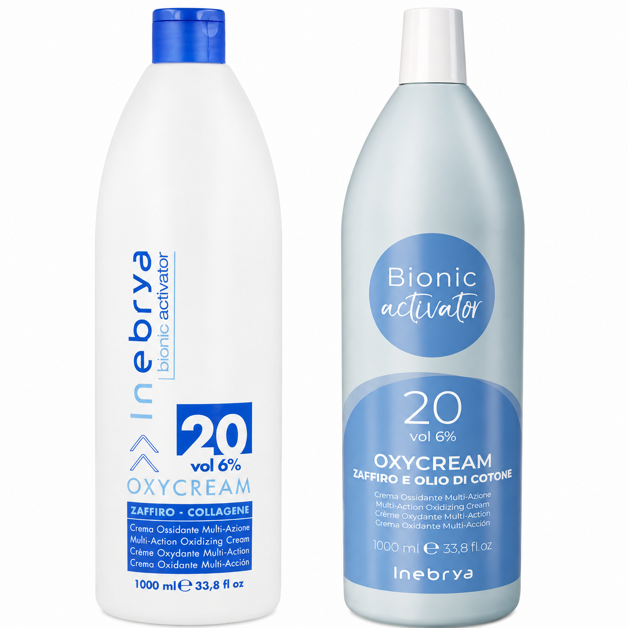 Inebrya Bionic Oxycream 20 Vol 6% οξειδωτική κρέμα 1000ml για επαγγελματική χρήση