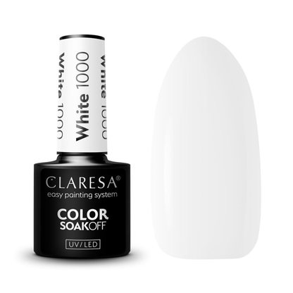 Ημιμόνιμο Βερνίκι Νυχιών White 1000 Λευκό 5gr Claresa