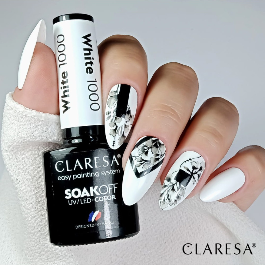 Ημιμόνιμο Βερνίκι Νυχιών White 1000 Λευκό 5gr Claresa
