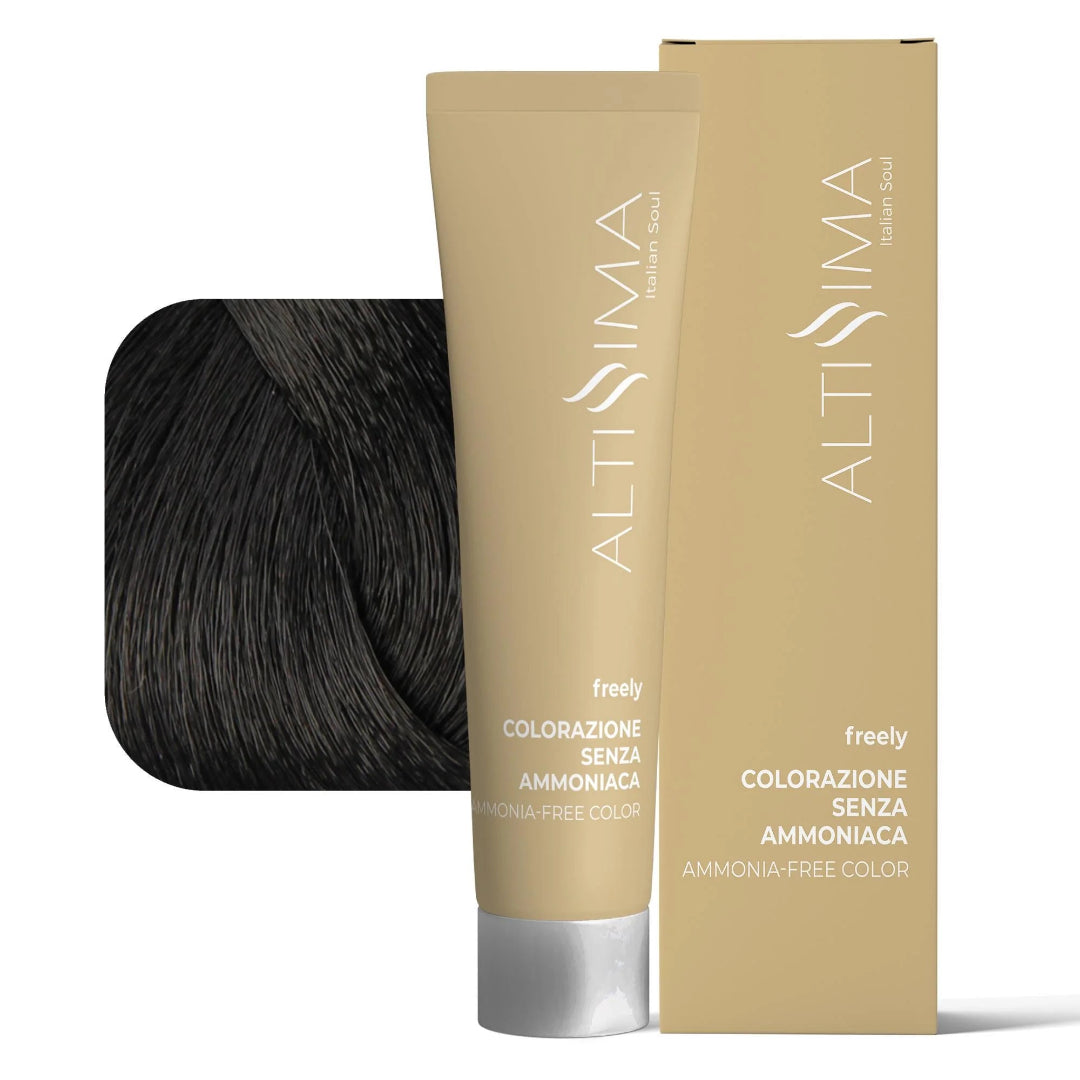 Altissima Freely βαφή μαλλιών χωρίς αμμωνία 5.1 Καστανό Ανοιχτό Σαντρέ 100ml σωληνάριο και κουτί