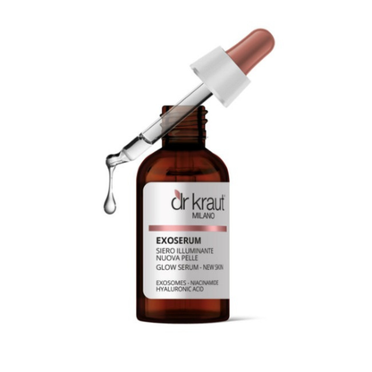 Dr. Kraut Milano Exoserum Glow Serum 30ml - Ορός Προσώπου με Εξωσώματα Centella Asiatica, Νιασιναμίδη & Υαλουρονικό Οξύ