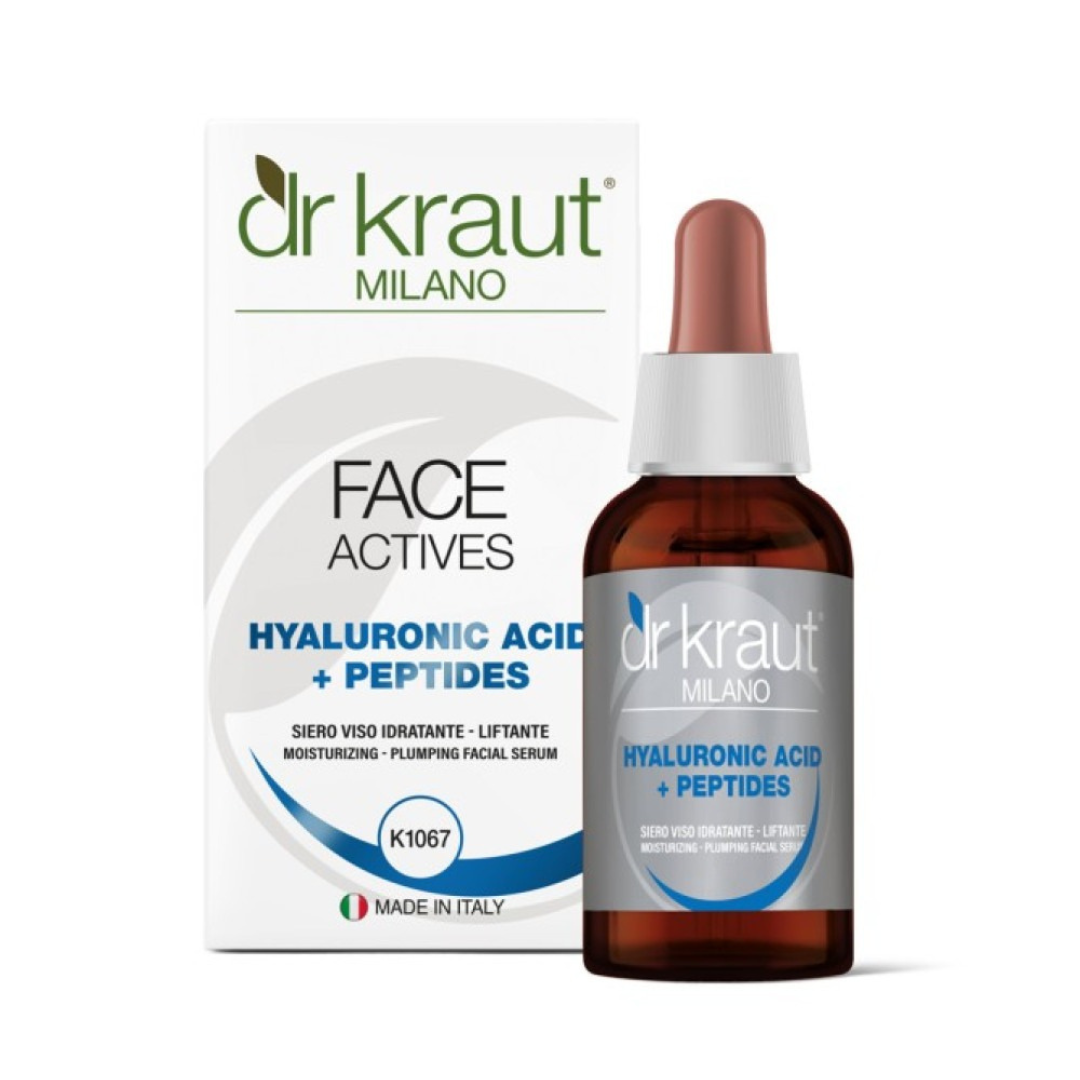 Dr. Kraut Milano Hyaluronic Acid + Peptides Ενυδατικός Αντιγηραντικός Ορός Προσώπου 30ml