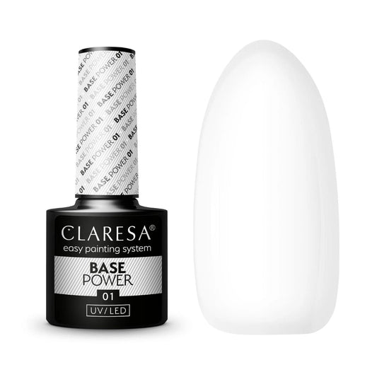 Claresa Base Power 01 – Αυτοεπιπεδούμενη Ενισχυμένη Βάση Νυχιών 5gr, Διάφανη, UV/LED