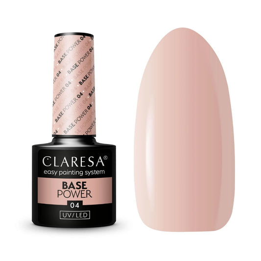 Claresa Base Power 04 – Αυτοεπιπεδούμενη Ενισχυμένη Βάση Νυχιών 5gr, Φυσική Κάλυψη, UV/LED
