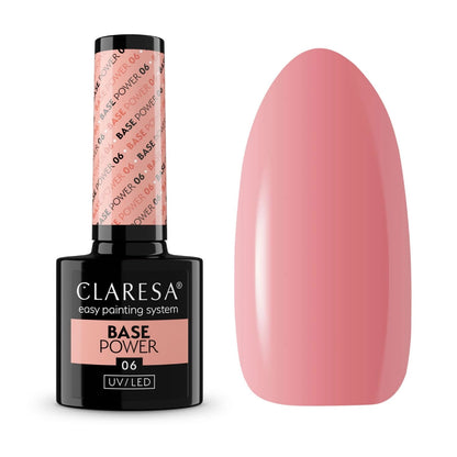 Claresa Base Power 06 – Αυτοεπιπεδούμενη Ενισχυμένη Βάση Νυχιών 5gr, Σκούρα Φυσική Κάλυψη, UV/LED