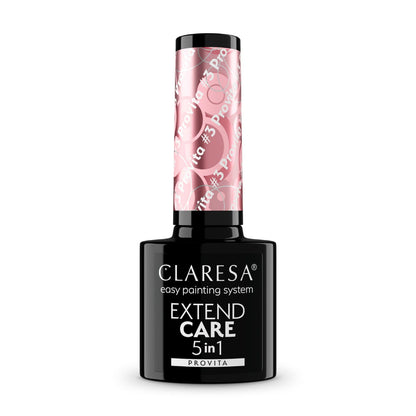 Claresa Extend Care 5in1 Provita 3 5gr – Ενισχυμένη Βάση 5 σε 1 με InoRet+, απόχρωση Provita 3 Ανοιχτό Ροζ, UV/LED