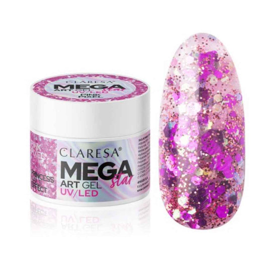 Gel Διακόσμησης Megastar Pink Pixel 10g Claresa