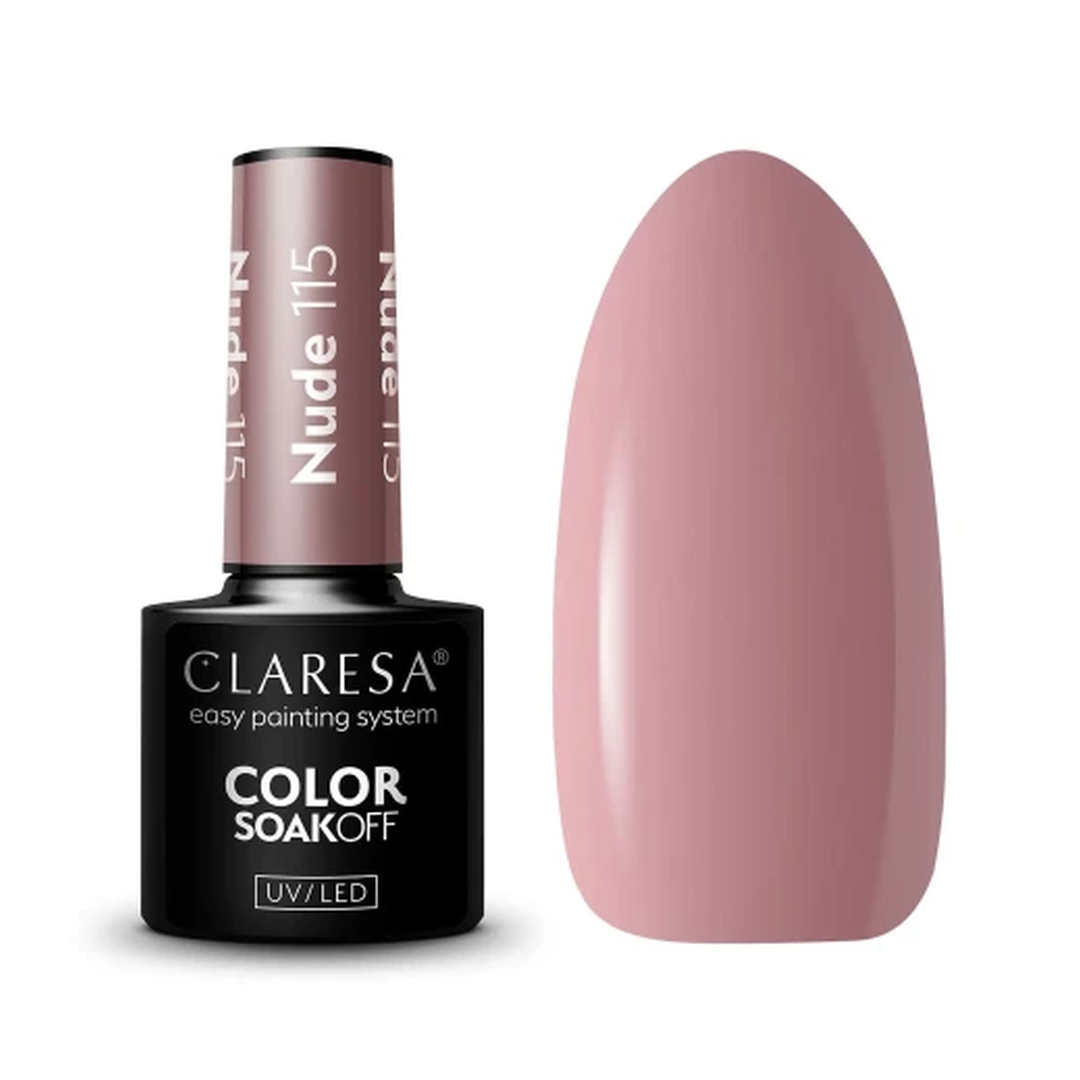 Ημιμόνιμο Βερνίκι Νυχιών Claresa Nude 115 5ml σε dusty mauve nude cream απόχρωση 
