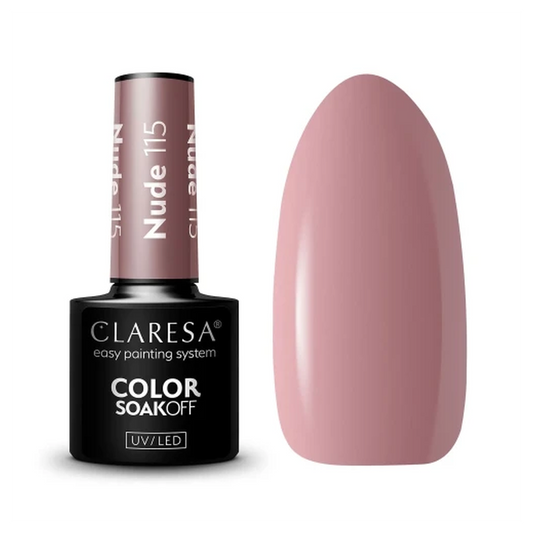Ημιμόνιμο Βερνίκι Νυχιών Claresa Nude 115 5ml σε dusty mauve nude cream απόχρωση 