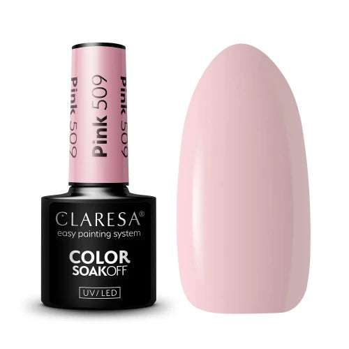 Claresa Pink 509 Ημιμόνιμο Βερνίκι Νυχιών 5gr σε απόχρωση Dusty Pink Nude - Cream Gel Polish UV/LED, TPO Free, Vegan, κατάλληλο για Bridal & Romantic Nails