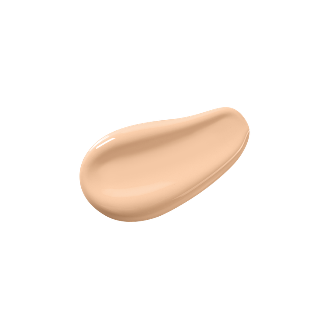 Aden Soft Blend Liquid Foundation 03 Nude 30ml, swatch του υγρού foundation σε φυσική nude-μπεζ απόχρωση με φυσικό, φωτεινό αποτέλεσμα σε λευκό φόντο
