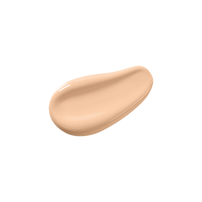 Aden Soft Blend Liquid Foundation 03 Nude 30ml, swatch του υγρού foundation σε φυσική nude-μπεζ απόχρωση με φυσικό, φωτεινό αποτέλεσμα σε λευκό φόντο