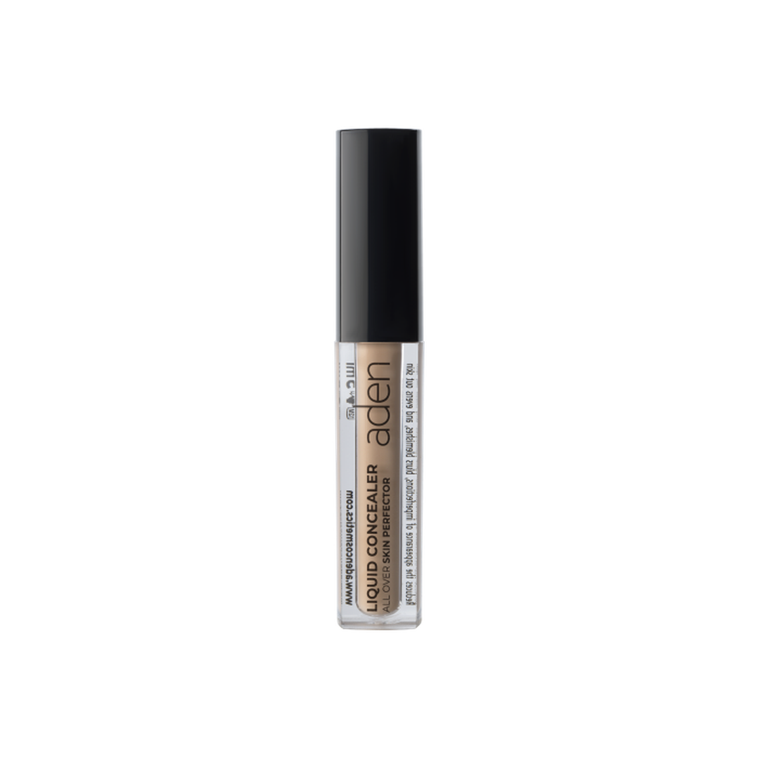 Aden Under Cover Perfector 03 Light Rose 5ml υγρό κονσίλερ σε ανοιχτή ροζ-μπεζ απόχρωση, με απλικατέρ και διάφανη συσκευασία σε λευκό φόντο