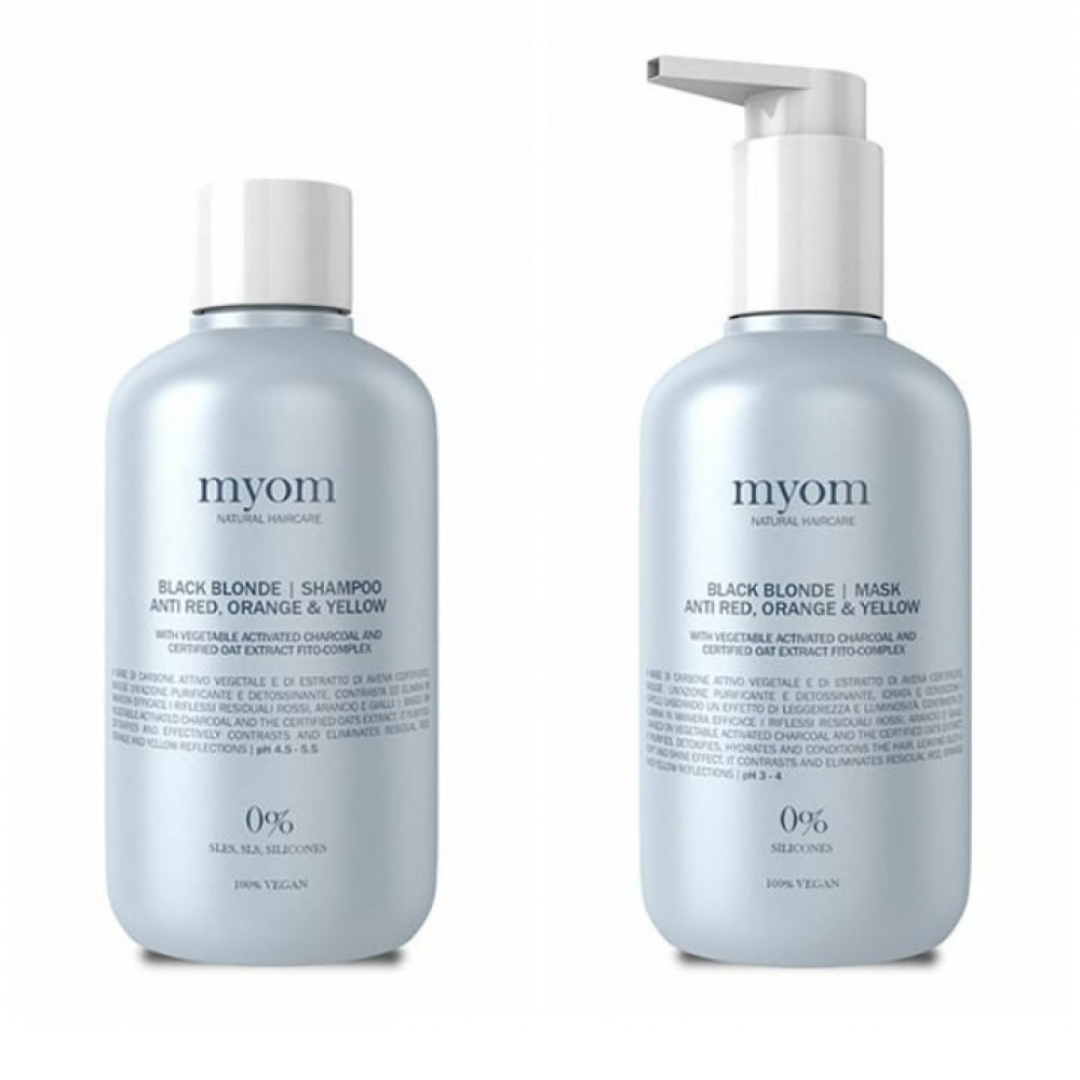 MYOM Black Blonde Σετ Μαύρο Σαμπουάν & Μάσκα 2x250ml