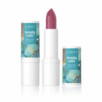 Claresa Beauty Cutie Moisture Lipstick 06 ματζέντα-μωβ κραγιόν σε έντονη mauve ροζ-μωβ απόχρωση με κρεμώδες φινίρισμα σε λευκό φόντο
