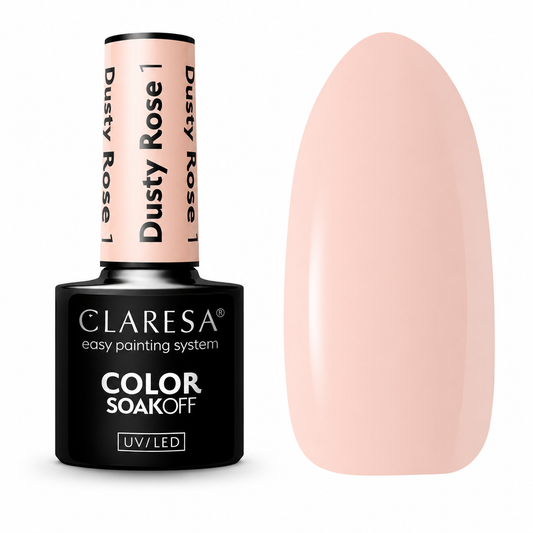 Claresa Dusty Rose 1 ημιμόνιμο βερνίκι νυχιών σε dusty rose απόχρωση UV LED
