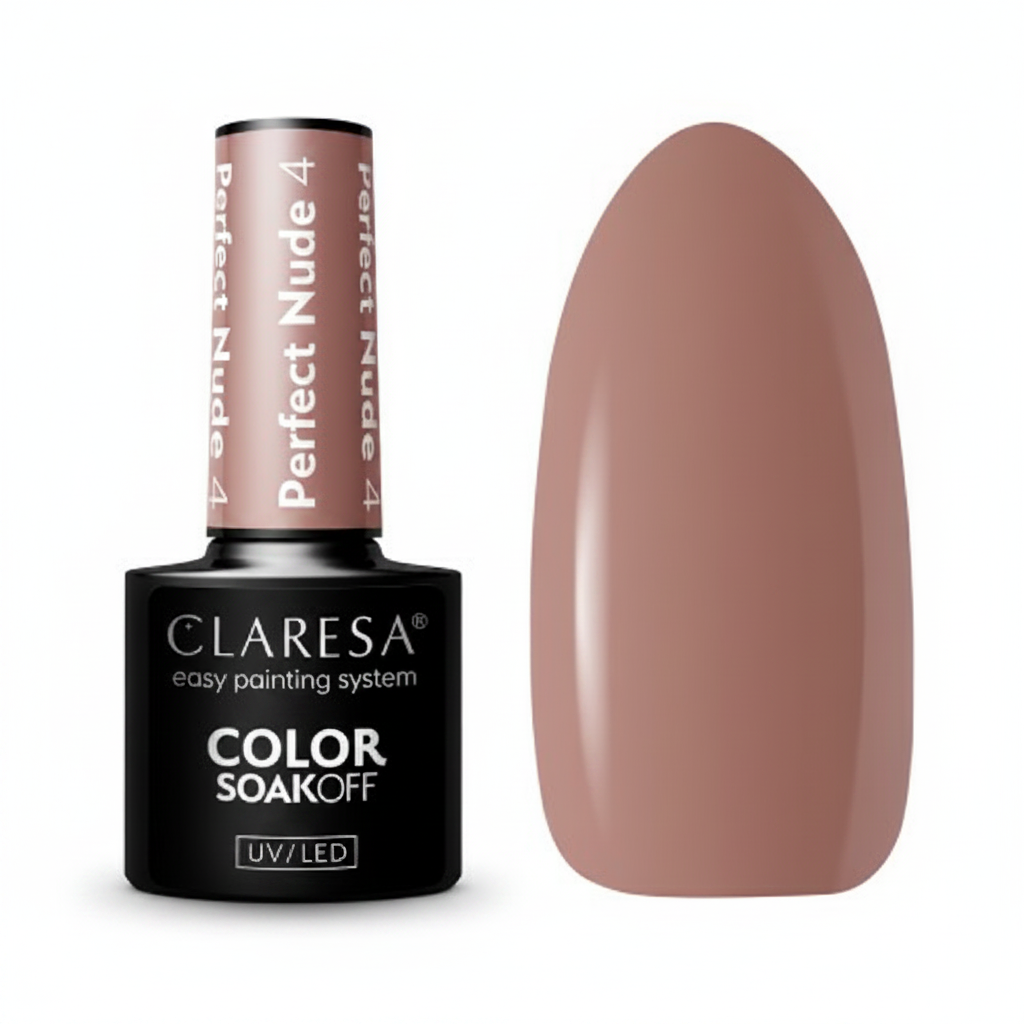Claresa Perfect Nude 4 ημιμόνιμο βερνίκι νυχιών warm caramel nude gel polish 5gr