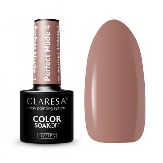 Claresa Perfect Nude 4 ημιμόνιμο βερνίκι νυχιών warm caramel nude gel polish 5gr