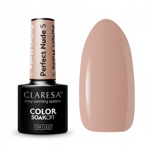 Claresa Perfect Nude 5 ημιμόνιμο βερνίκι νυχιών warm sandy beige nude gel polish 5gr
