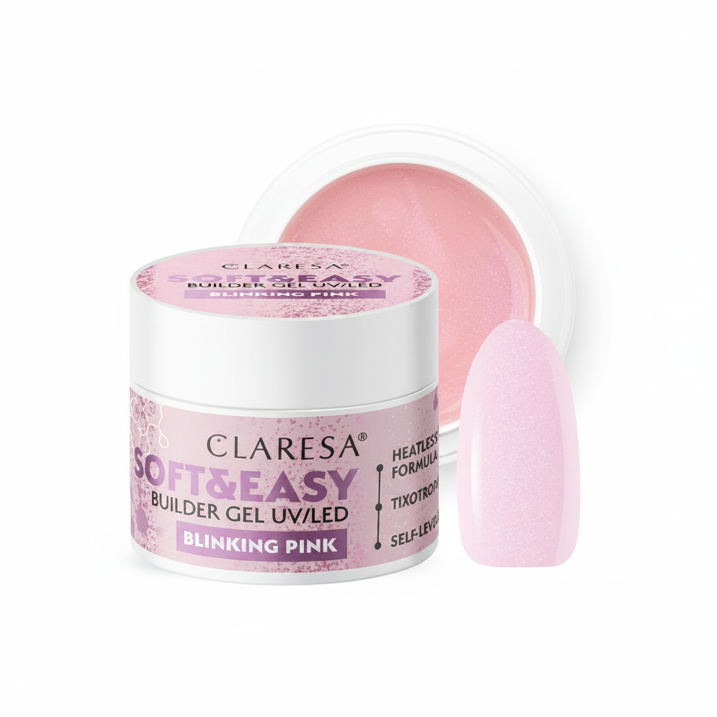 Claresa Soft & Easy Builder Gel UV/LED Blinking Pink 12gr