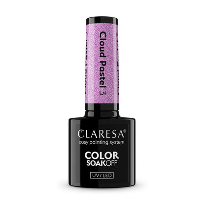 Claresa Cloud Pastel 3 5ml ημιμόνιμο βερνίκι νυχιών σε παστέλ λιλά-ροζ απόχρωση με γαλακτερή βάση και μεταξένια περλέ λάμψη.