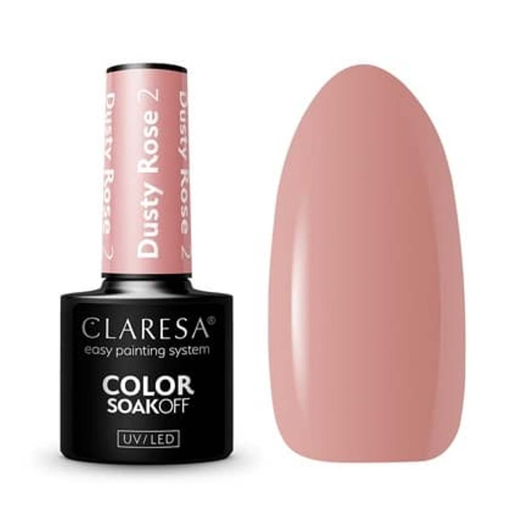 Claresa Dusty Rose 2 5ml ημιμόνιμο βερνίκι νυχιών σε κομψή dusty ροζ απόχρωση με cream φινίρισμα.