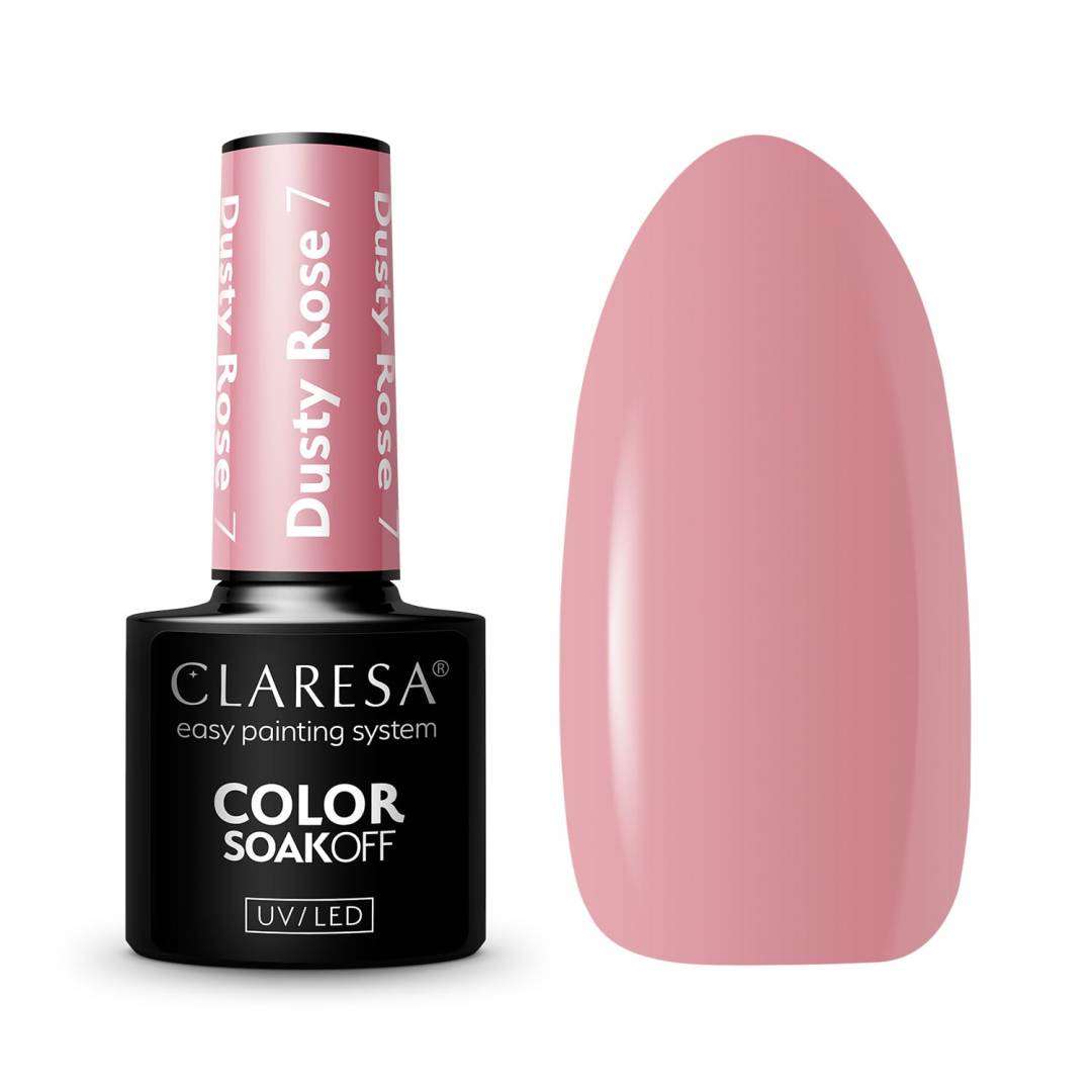 Claresa Dusty Rose 7 5ml ημιμόνιμο βερνίκι νυχιών σε απαλή dusty ροζ-nude απόχρωση με cream φινίρισμα.