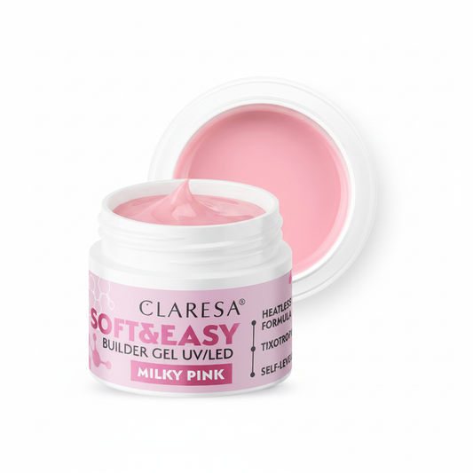 Claresa Soft & Easy Builder Gel UV/LED Milky Pink 12gr