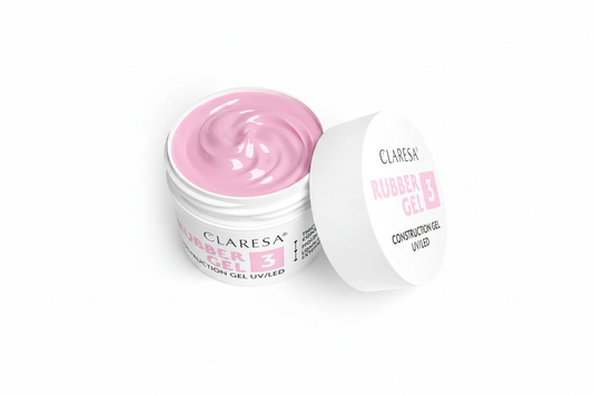 Claresa Rubber Gel 3 Medium Cool Pink Builder Gel 12gr UV/LED - Επαγγελματικό gel χτισίματος νυχιών