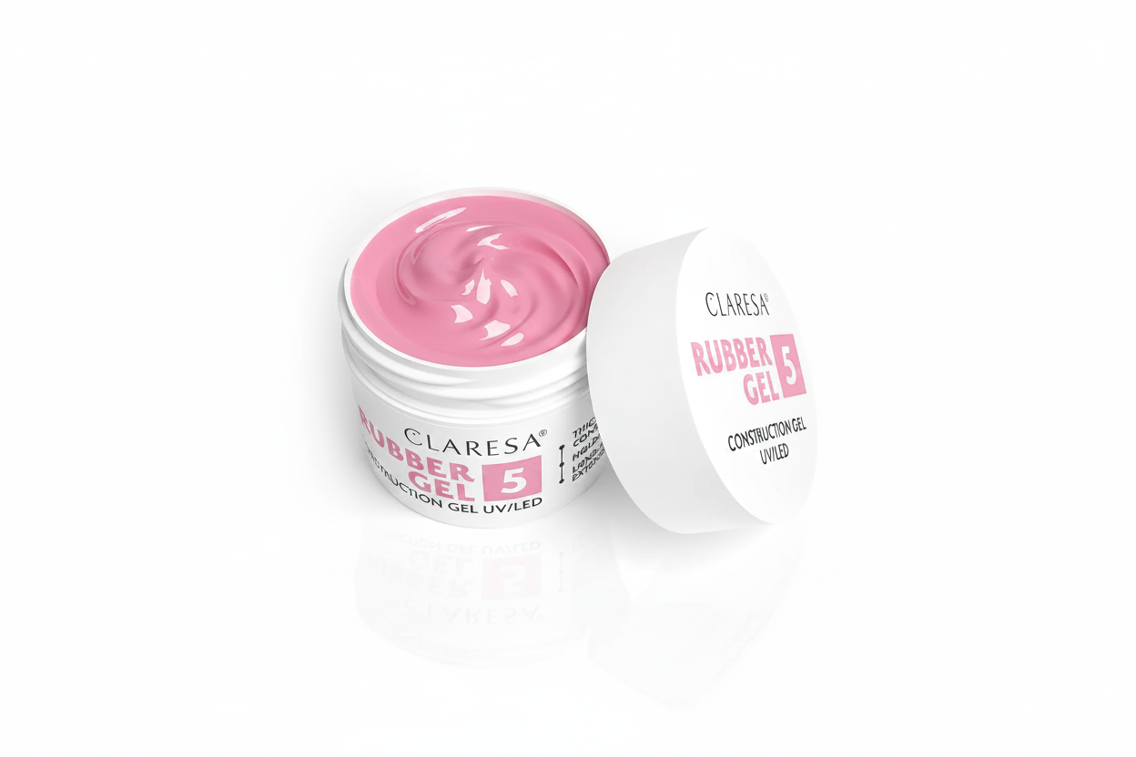 Claresa Rubber Gel 5 Medium Pink Builder Gel 12gr UV/LED - Επαγγελματικό gel χτισίματος νυχιών