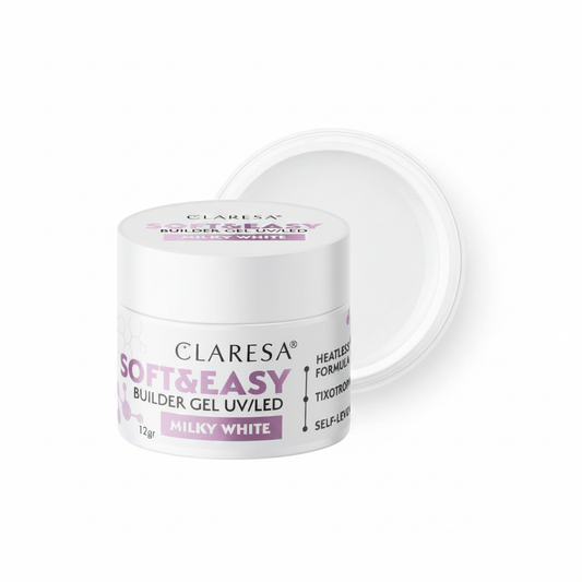 Claresa Soft & Easy Builder Gel UV/LED Milky White 12gr