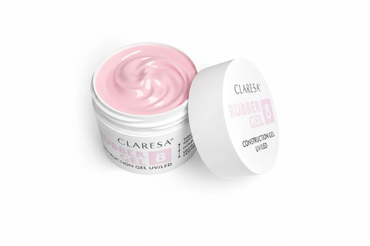 Claresa Rubber Gel 8 Very Light Cool Pink Builder Gel 12gr UV/LED - Επαγγελματικό gel χτισίματος νυχιών