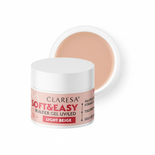 Claresa Soft & Easy Builder Gel UV/LED Light Beige 12gr