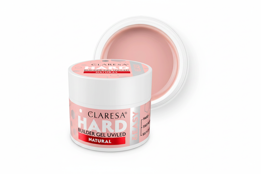 Claresa Hard & Easy Gel Natural Builder Gel 12gr UV/LED - Επαγγελματικό Hard Gel χτισίματος νυχιών