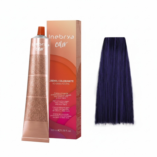 Inebrya Color 3.10 Σκούρο Καστανό Μπλε Indigo Blue - Επαγγελματική Βαφή Μαλλιών με Αμμωνία 100ml