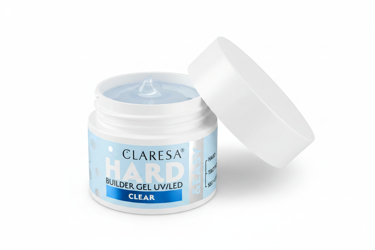 Claresa Hard&Easy Gel Clear Builder Gel 12gr UV/LED - Επαγγελματικό Hard Gel χτισίματος νυχιών