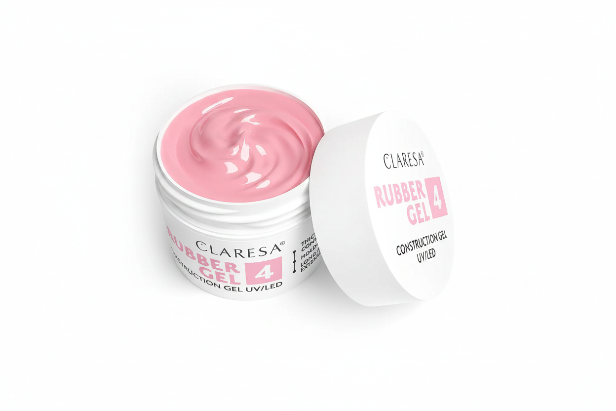 Claresa Rubber Gel 4 Medium Raspberry Pink Builder Gel 12gr UV/LED - Επαγγελματικό gel χτισίματος νυχιών