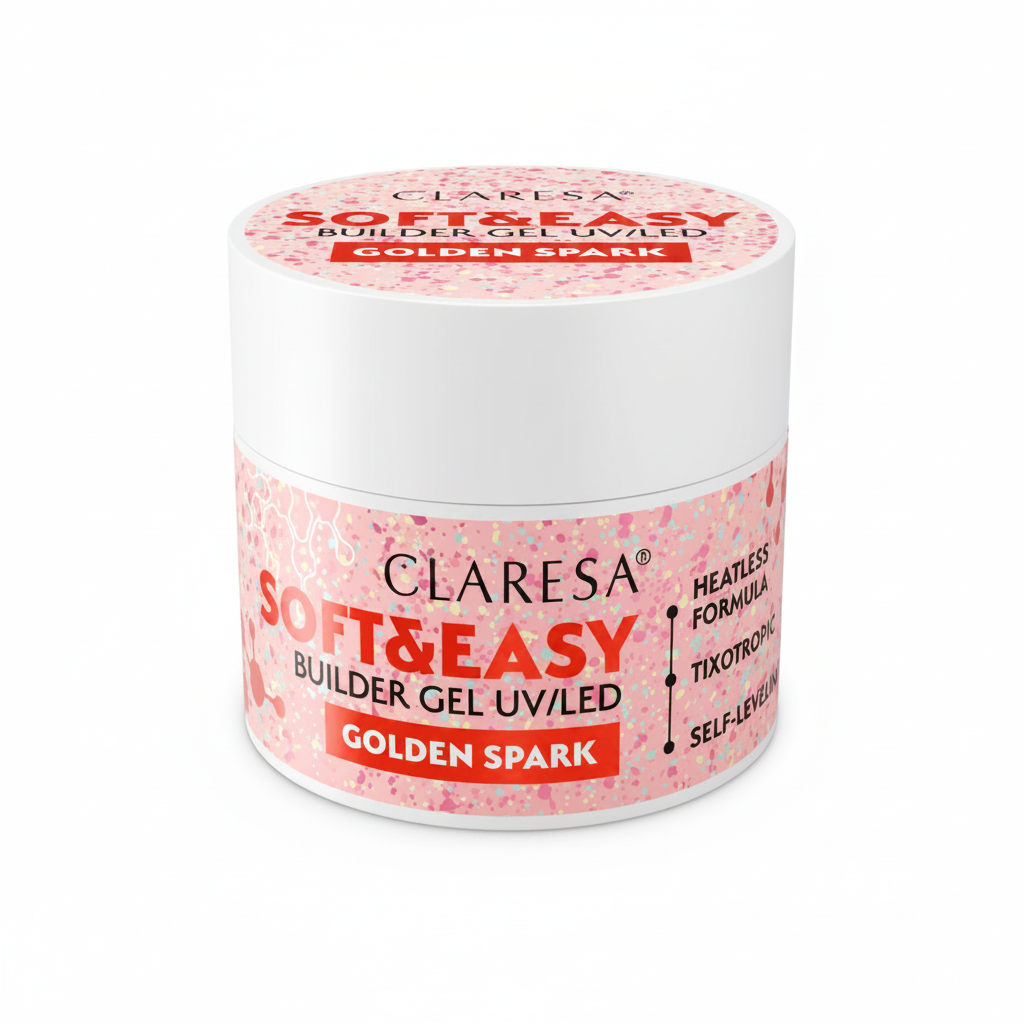 Claresa Soft & Easy Builder Gel UV/LED Golden Spark 12gr