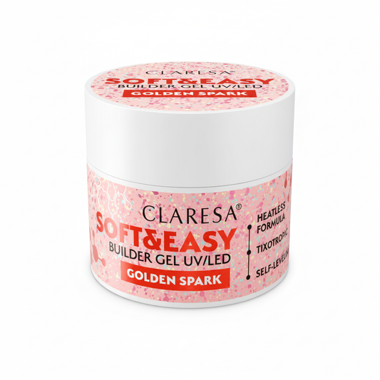 Claresa Soft & Easy Builder Gel UV/LED Golden Spark 12gr