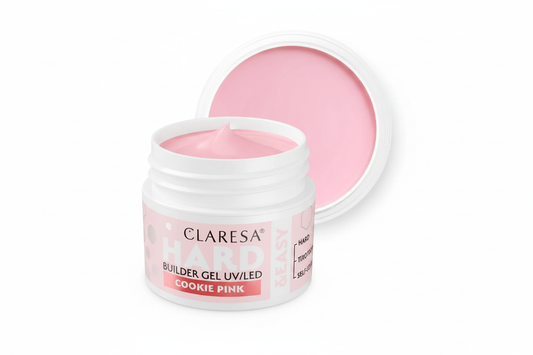 Claresa Hard&Easy Gel Cookie Pink Builder Gel 12gr UV/LED - Επαγγελματικό Hard Gel χτισίματος νυχιών