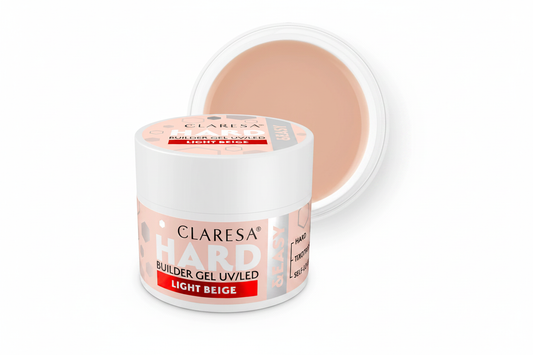 Claresa Hard & Easy Gel Light Beige Builder Gel 12gr UV/LED - Επαγγελματικό Hard Gel χτισίματος νυχιών