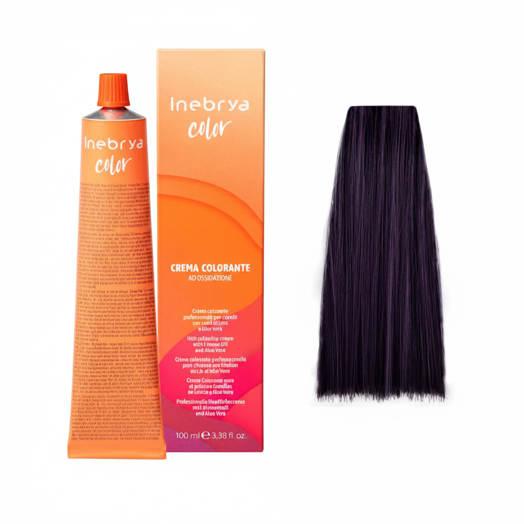 Inebrya Color 4.20 Καστανό Βιολέ - Επαγγελματική Βαφή Μαλλιών με Αμμωνία 100ml