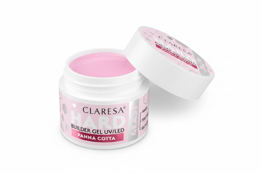 Claresa Hard & Easy Gel Panna Cotta Builder Gel 12gr UV/LED - Επαγγελματικό Hard Gel χτισίματος νυχιών