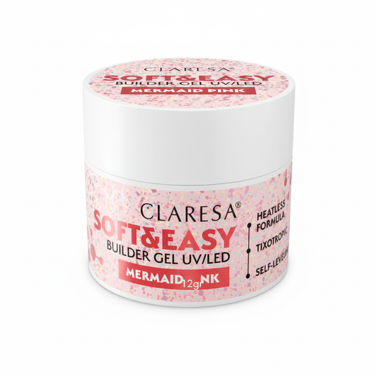 Claresa Soft & Easy Builder Gel UV/LED Mermaid Pink 12gr