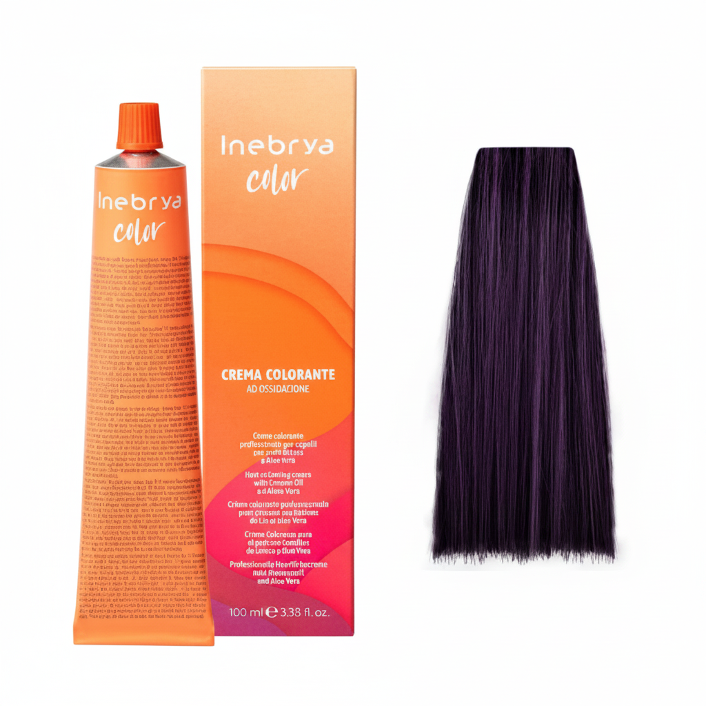 Inebrya Color 5.20 Καστανό Ανοιχτό Βιολέ - Επαγγελματική Βαφή Μαλλιών με Αμμωνία 100ml