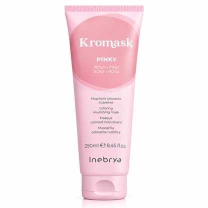 Inebrya Kromask Pinky ροζ χρωμομάσκα μαλλιών 250ml σε απαλή ροζ απόχρωση